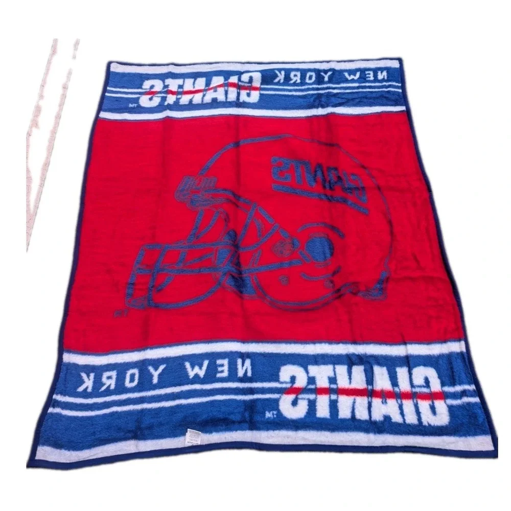San Marcos New York Giants Stadium Lap Throw Blanket NFL Red Blue White 59